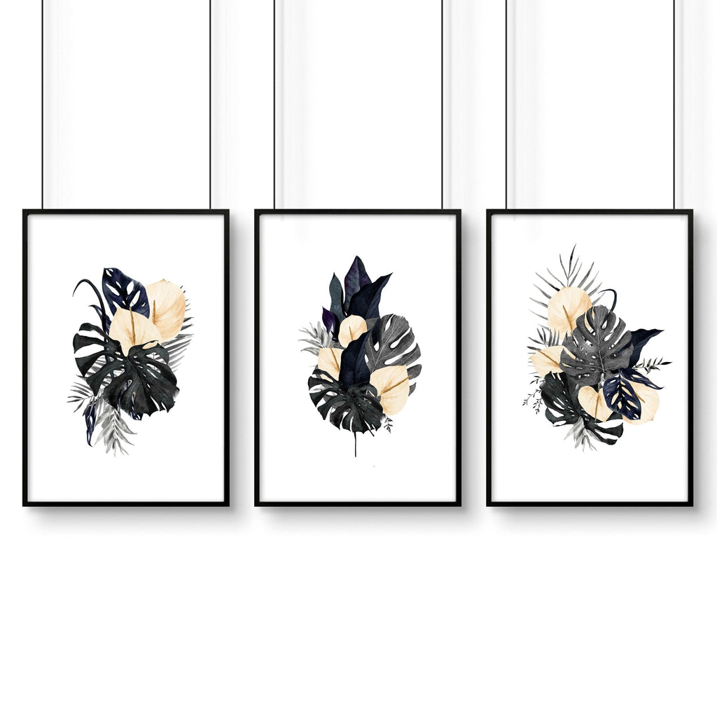 Wall pictures for bedroom | set of 3 framed wall art prints