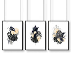 Wall pictures for bedroom | set of 3 framed wall art prints