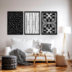 Beach theme decorations | Set of 3 framed wall art