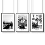 Vintage posters travel | set of 3 Paris wall art prints