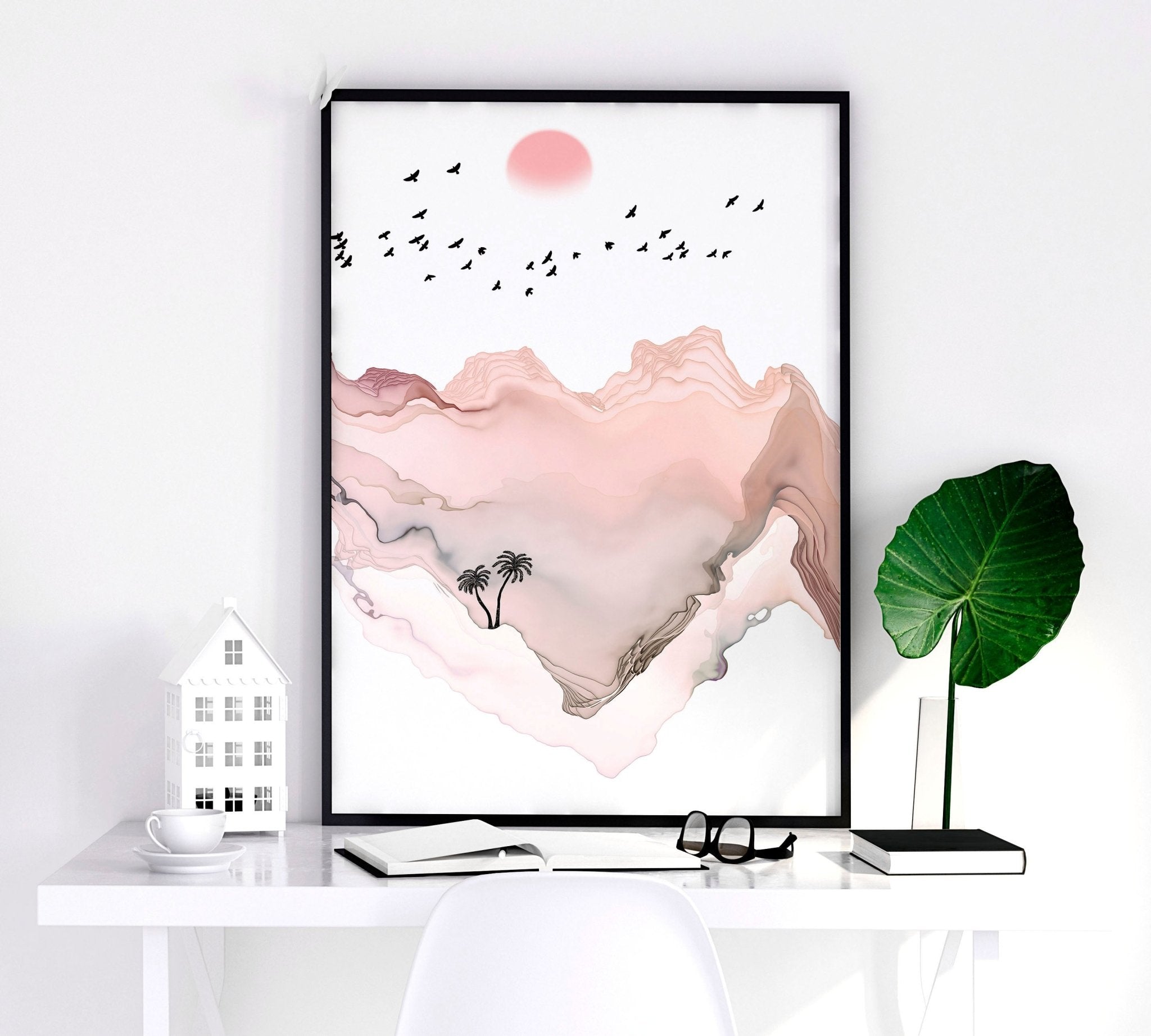 Wall art seaside | set of 3 framed wall art prints
