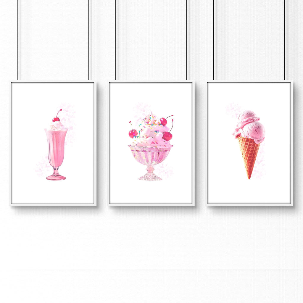 Wall Art Cool For Girls | Set of 3 Pop Wall art Prints