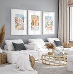 Wall Art Decor Living Room | Set of 3 Beach Decor Wall art Prints