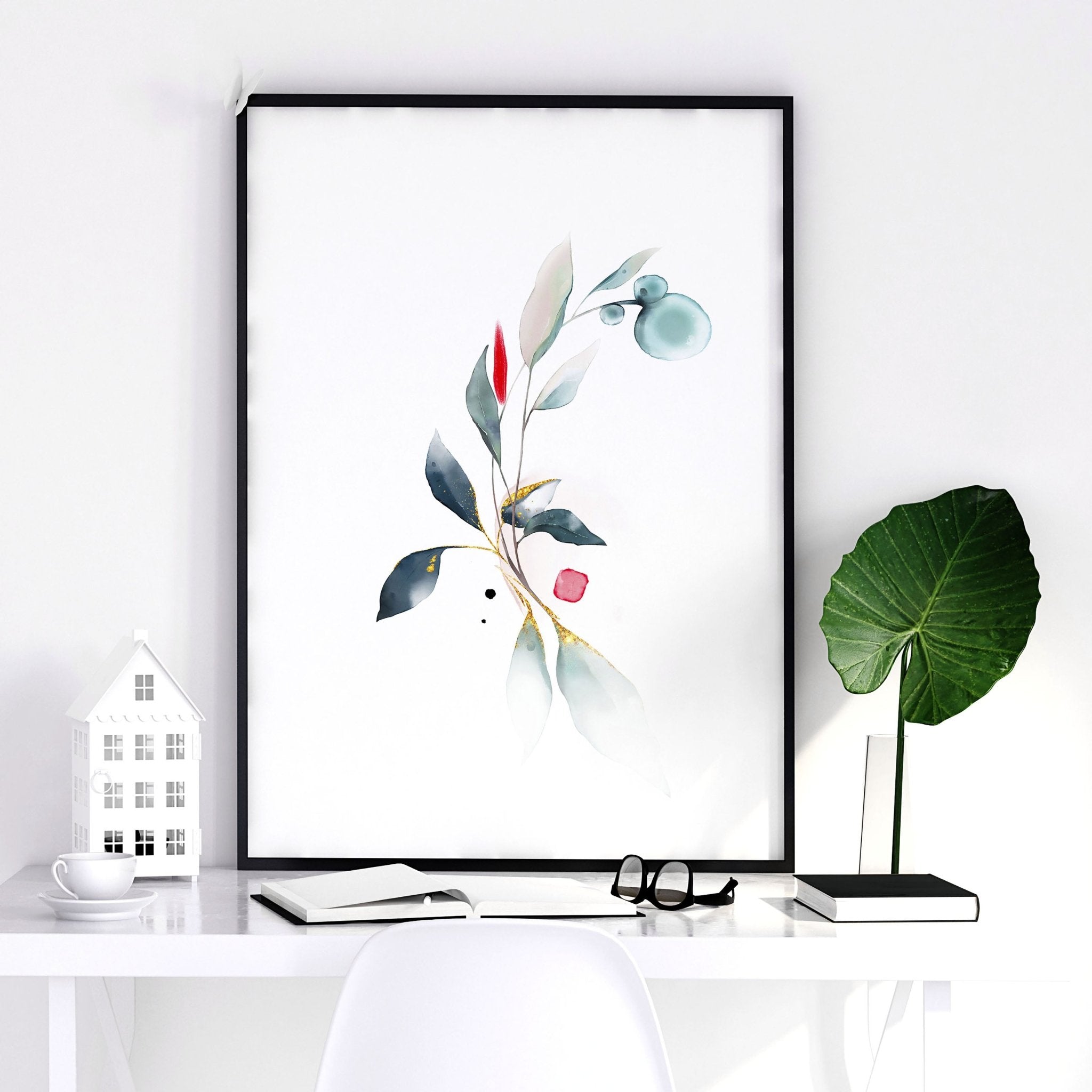 Relaxing bedroom wall art | set of 3 framed art prints