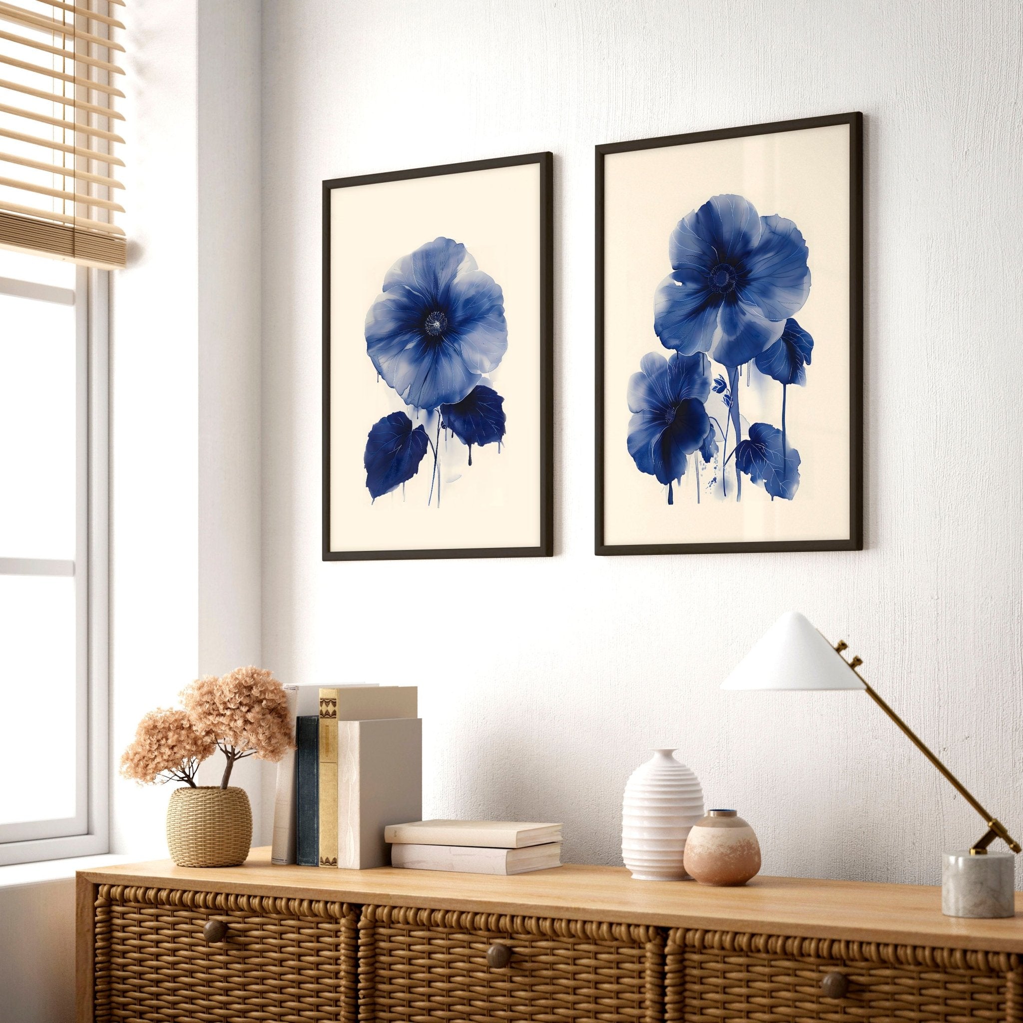 Wall Art For Hallways | Set of 2 Botanical Wall art Prints