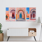 Wall Art For Living Room Framed | Set of 3 Moroccan Inspired Wall art Prints