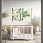 Wall art decor for nursery | set of 2 Sloth wall art prints