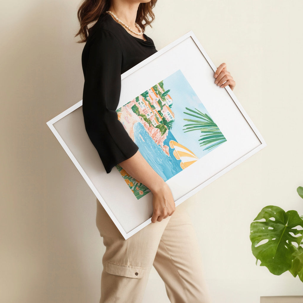 Wall Art Large Framed | Set of 3 Beach Decor Wall art Prints