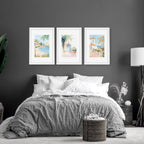 Wall Art Large Framed | Set of 3 Beach Decor Wall art Prints