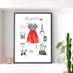 Posters travel Paris Fashion | Wall art print