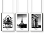 Wall art of Paris | set of 3 framed wall art prints