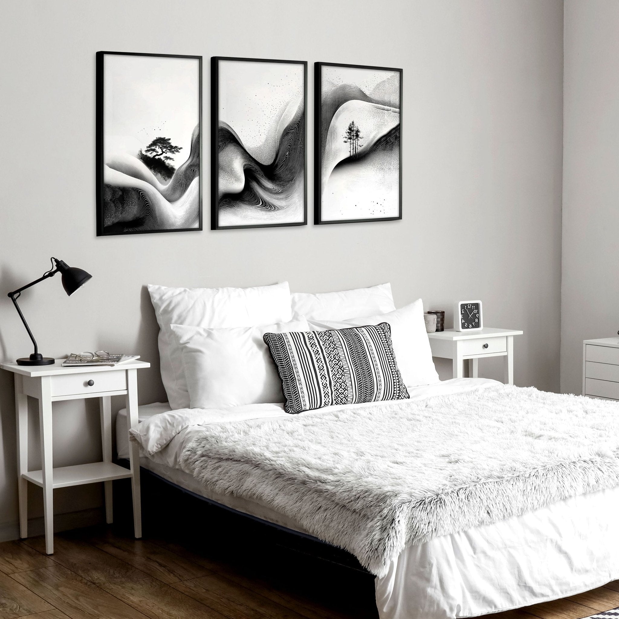 Wall Canvas Art | Set of 3 Asian Inspired Wall art Prints