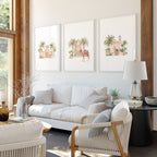 Wall Canvas Living Room | Set of 3 Moroccan Inspired Wall art Prints