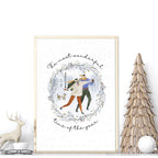 Festive Holiday Christmas wall art print