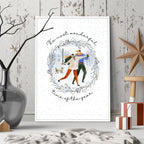 Festive Holiday Christmas wall art print