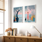 Wall Decor Hallway | Set of 2 Italian Lifestyle Wall art Prints