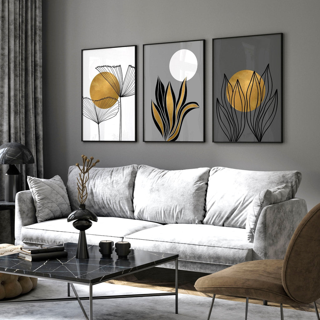 Pictures for the hallway | set of 3 framed wall art prints