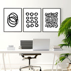 Wall Decoration For Home Office | Set of 3 wall art prints
