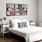 Wall Hanging For Bedroom decor| Set of 3 Women Art Prints