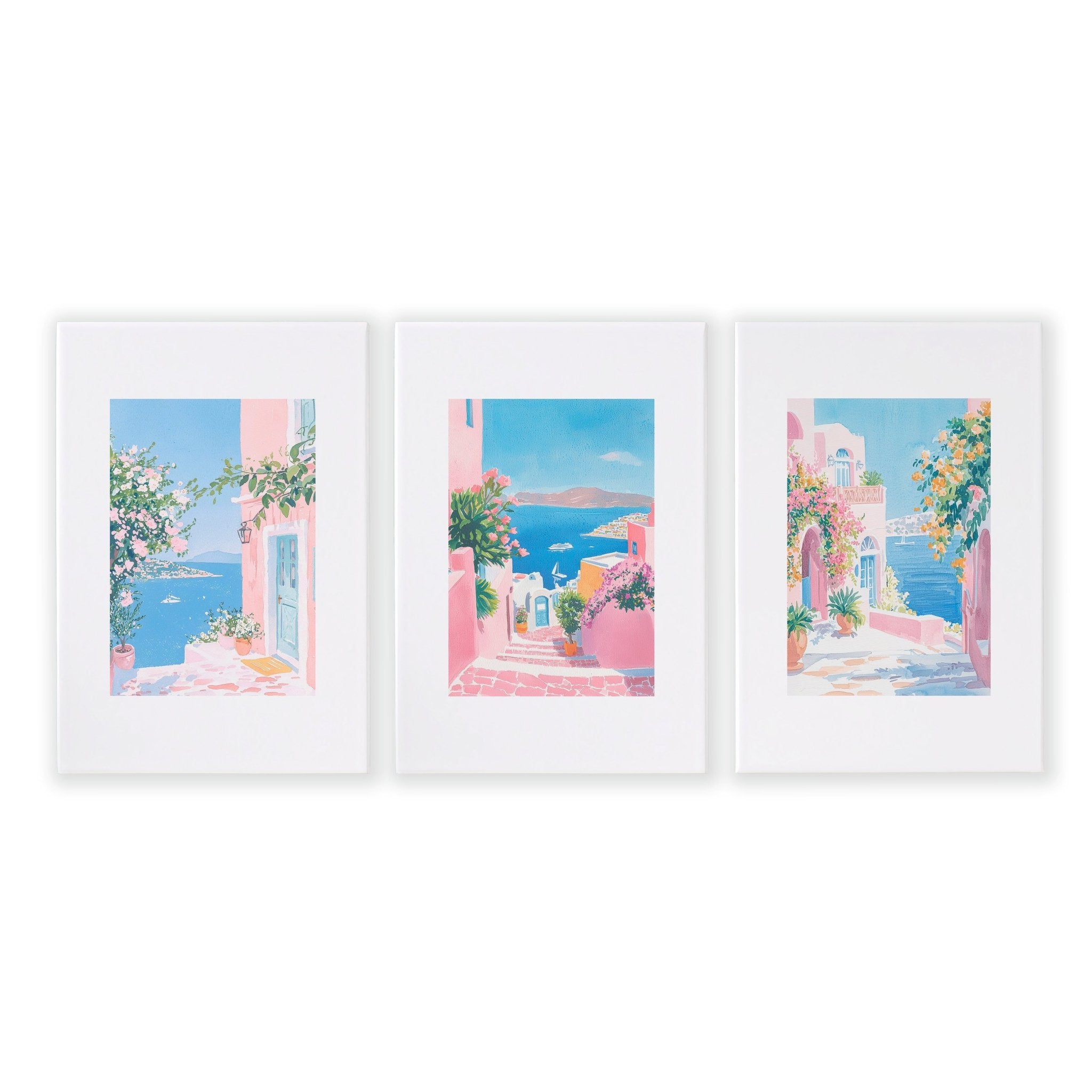 Wall Paintings In Living Room | Set of 3 Beach Decor Wall art Prints