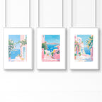 Wall Paintings In Living Room | Set of 3 Beach Decor Wall art Prints