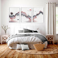 Wall pictures for bedrooms | set of 3 Japanese wall art