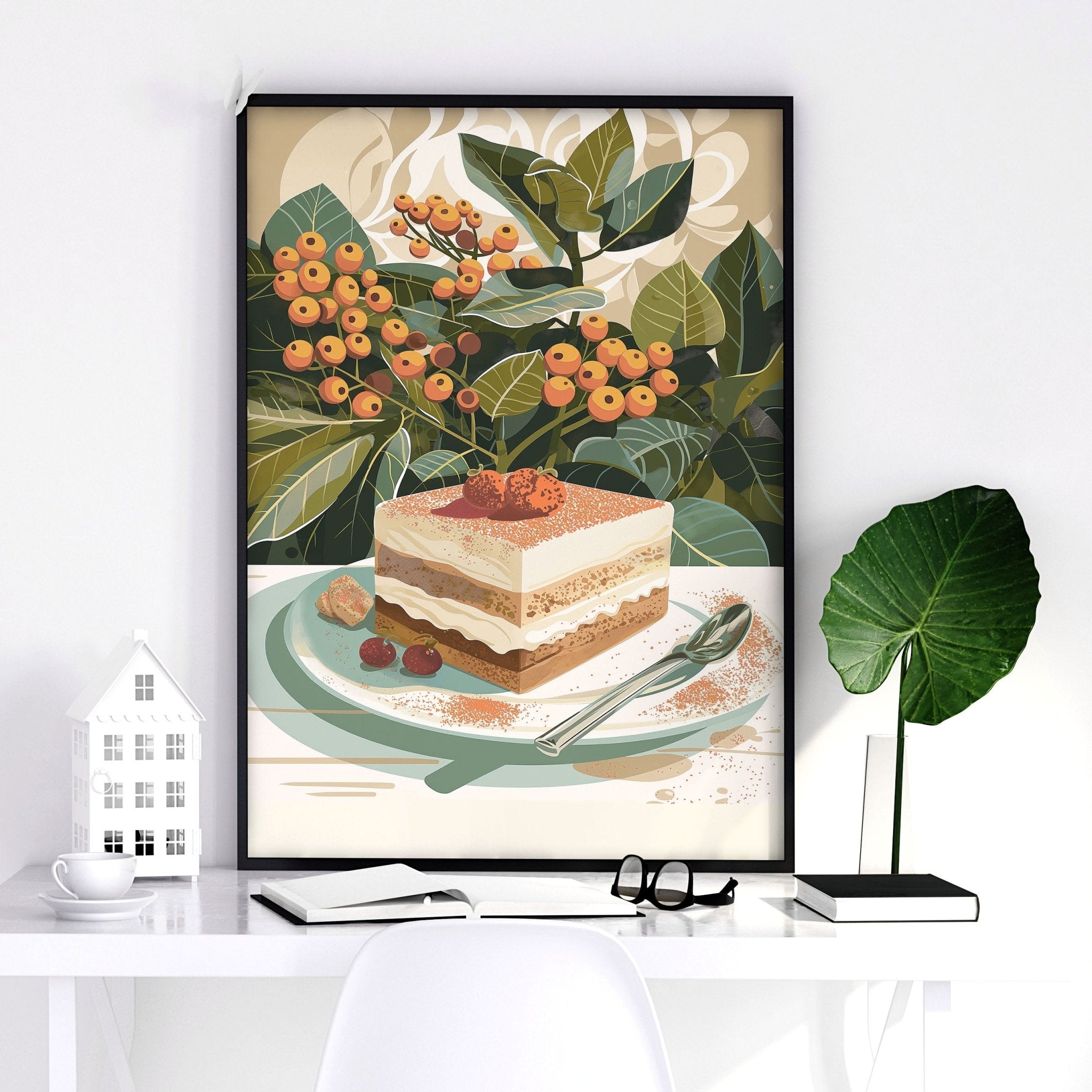 Wall Pictures For Lounge Room | Set of 2 Italian Lifestyle Wall art Prints