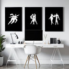 Wall Prints And Posters | Set of 3 Boho Women Wall art Prints