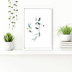 Bathroom wall decor UK | Set of 3 Botanical art prints