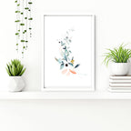 Bathroom wall decor UK | Set of 3 Botanical art prints