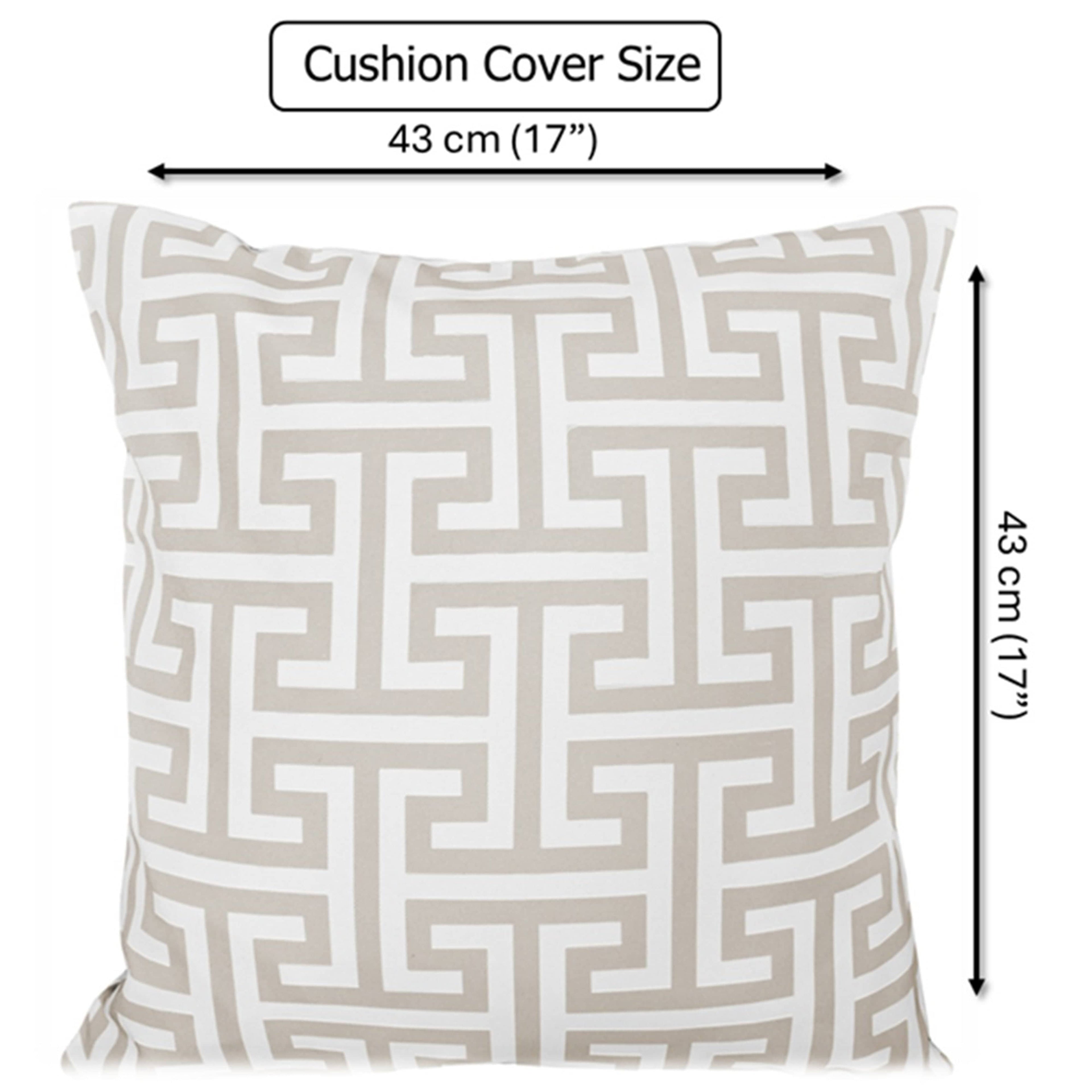 Waterproof Breathable Milano Natural Hollowfibre Filled Cushions 43x43cm for Outdoor Garden Bench Sofa or Indoor Use by OLIVIA ROCCO