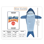 OLIVIA ROCCO Wearable Shark Blanket Sleeping Bag For Adults, Super Soft Flannel Onesie With Hood, Cosplay Lounge Camping Sleepovers