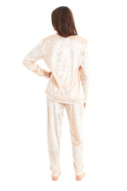 OLIVIA ROCCO Women's Crushed Velvet Pyjama Set Top And Pants Soft Loungewear In Multiple Sizes And Elegant Colours For Comfort