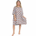 OLIVIA ROCCO Ladies Highland Cow Cream Baggy Nightdress Oversized T Shirt Nightshirt 100 Percent Cotton Short Sleeve Lounging