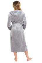 OLIVIA ROCCO Women's Velour Hooded Bathrobe Soft Touch Loungewear One Size Plush Comfort Luxury Dressing Gown Full Length