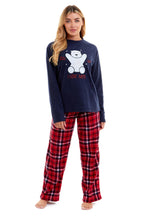 OLIVIA ROCCO Women's Polar Bear Fleece Pyjama Set Cozy Winter Sleepwear Festive Christmas Gift Nightwear Daisy Dreamer All Sizes