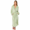 OLIVIA ROCCO Womens Stripe Jacquard Soft Warm Long Dressing Gown With Belt Pockets Shawl Collar Loungewear Robe Daisy Dreamer