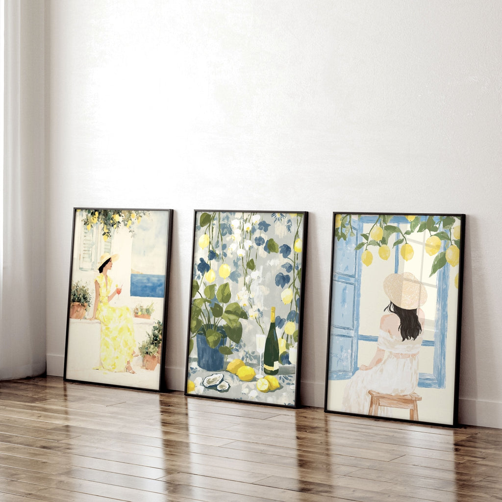 Workplace office decor | Set of 3 Italian Lifestyle Wall art Prints